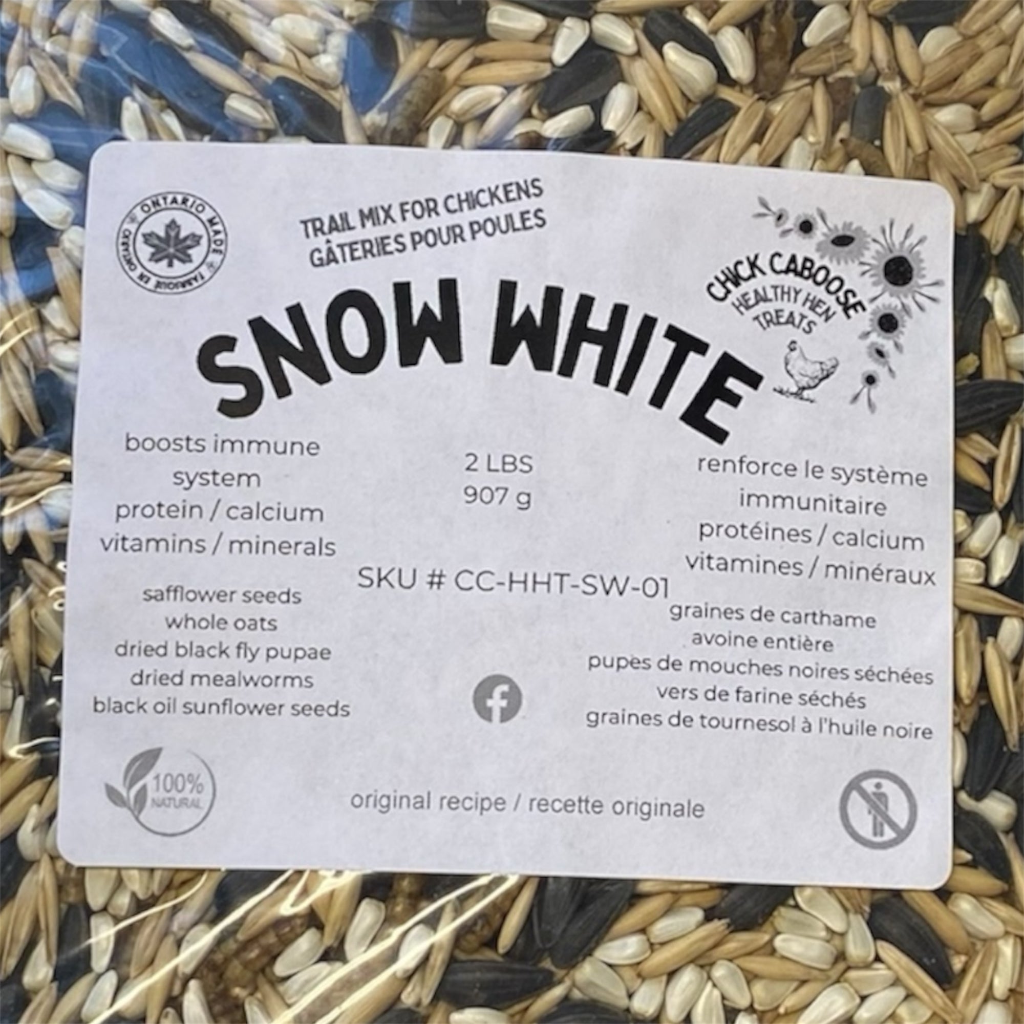 Melange snow white chick caboose graines insectes