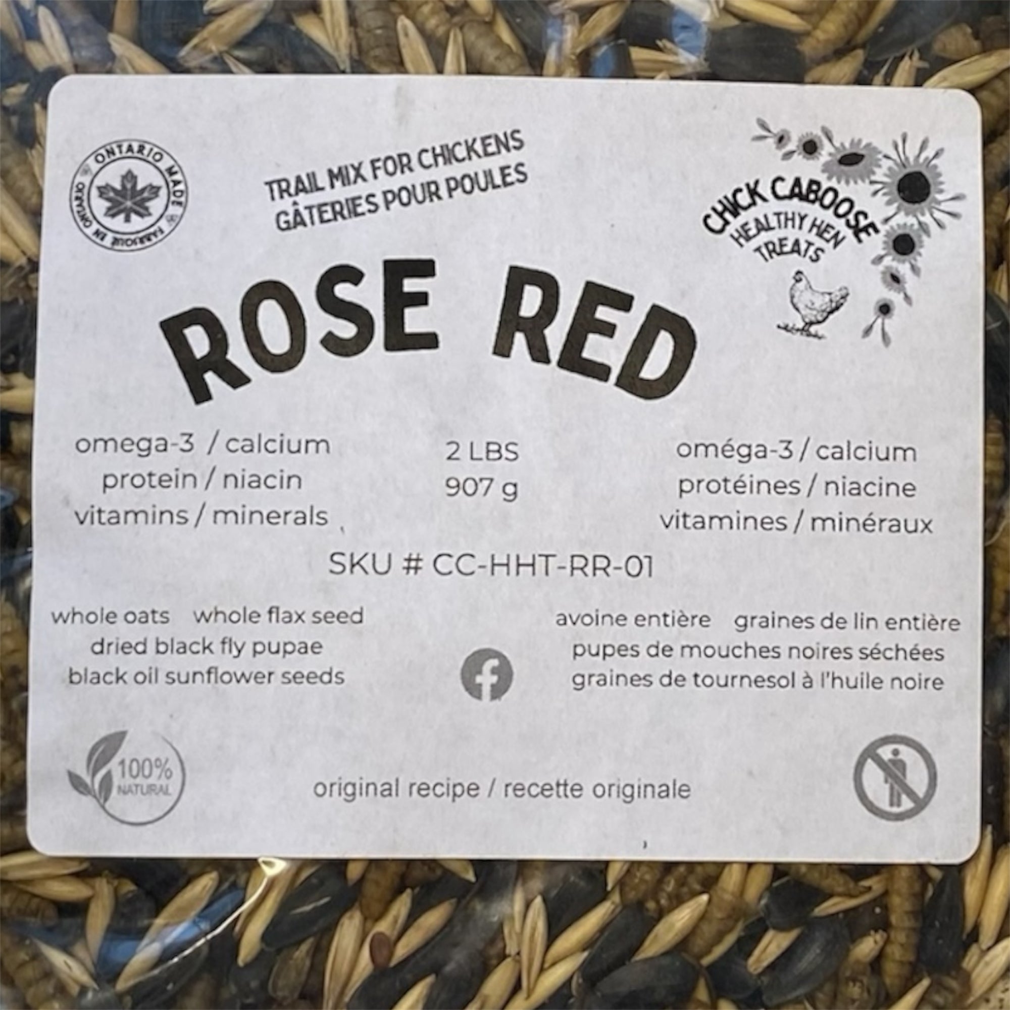 Rose Red Chick Caboose gâteries pour poules ingredients