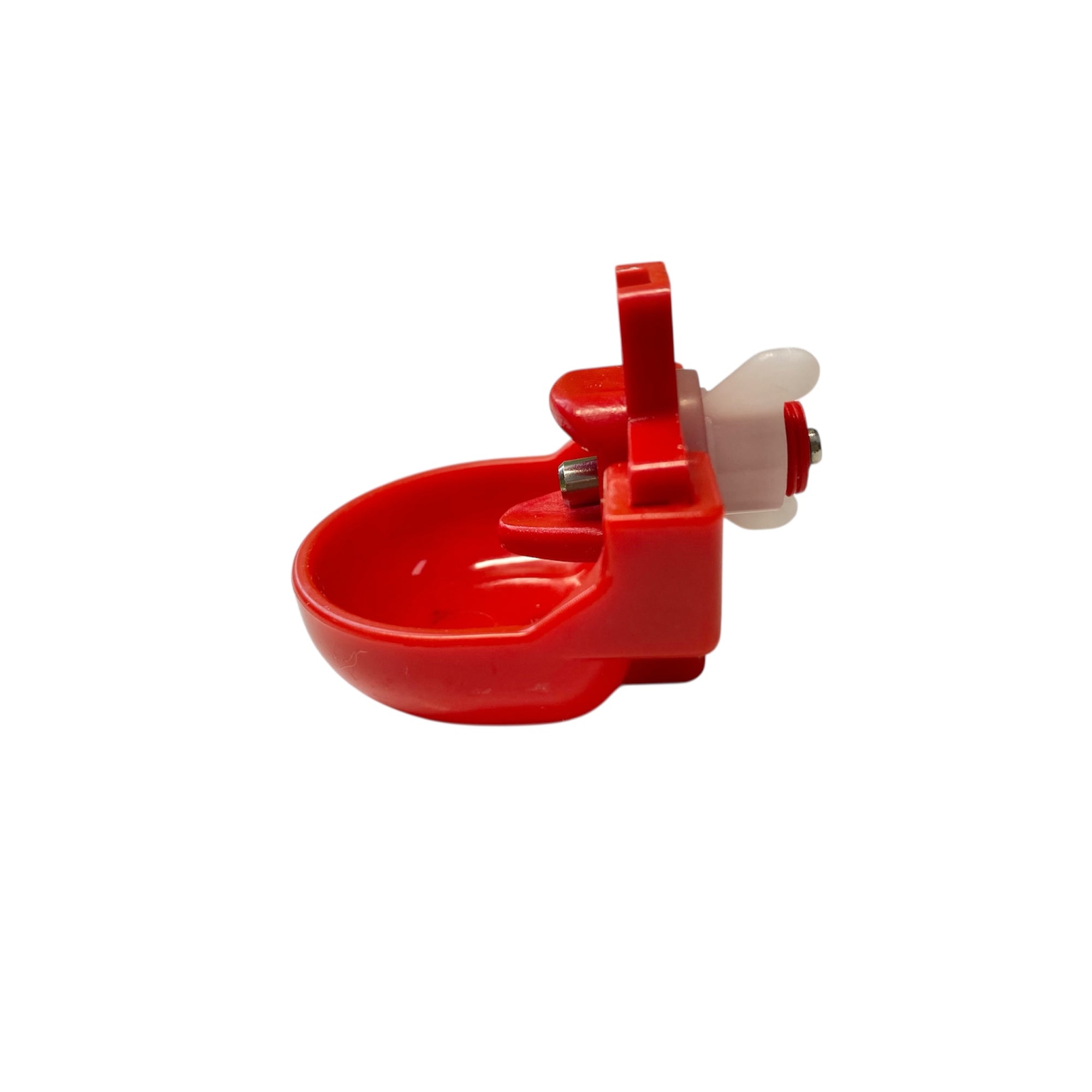 Tetine horizontale installee coupe abreuvoir poules vue cote