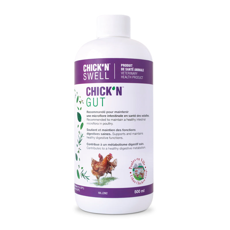 chickn gut 500ml chickn swell supplement poules plumes champetres
