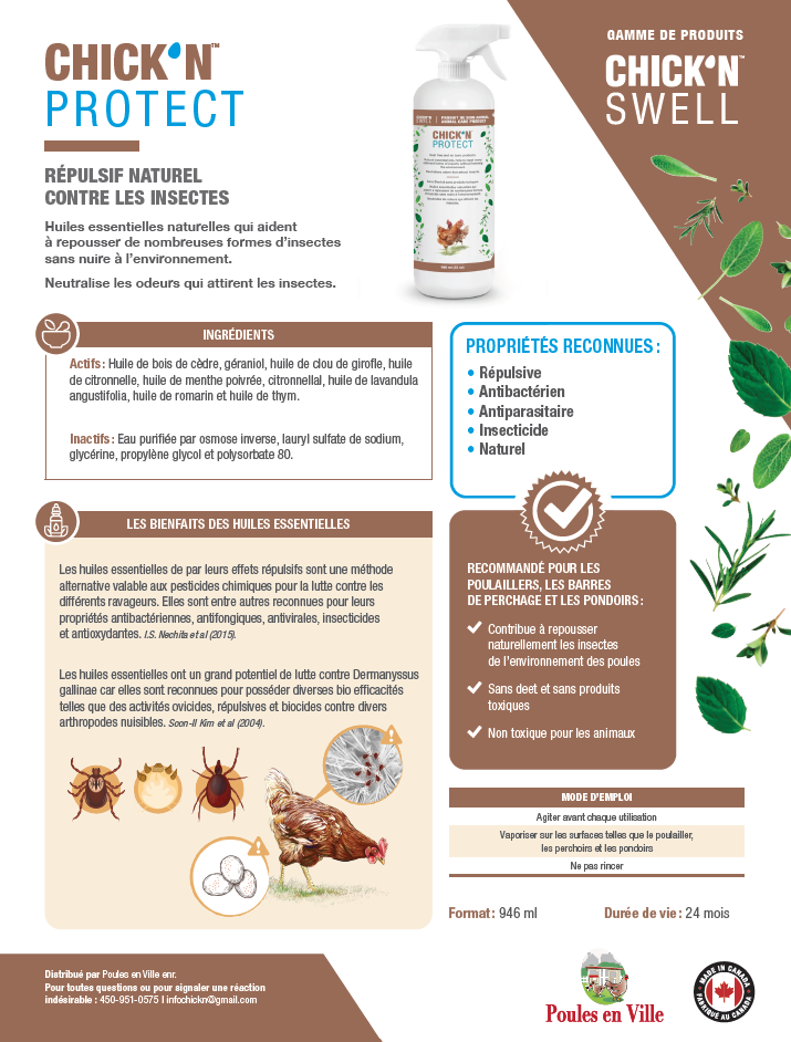 ingredients et bienfaits chick n protect prevention parasites 